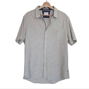 7Diamonds | Cabbo Jacquard Stretch Woven Short Sleeve Button Shirt